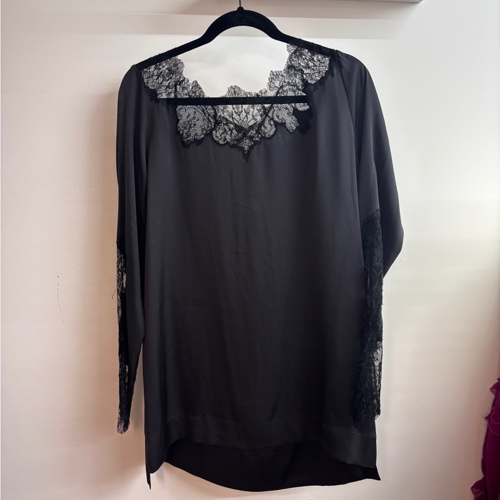 Ermanno Scervino Silk Dress Blouse Top - Long Sleeve